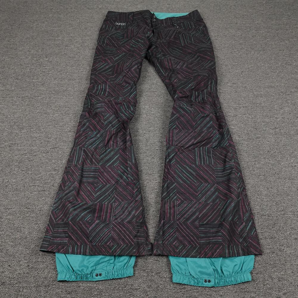 Burton Snow Pants Womens Large Black The White Collection Ski Snowboard DRYRIDE